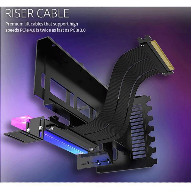 Imagem -04 - Argb Placa Gráfica Substituição Suporte Vertical Ez40 Pcie 4.0 X16 Cabo Adaptador Gpu Suporte de Direção