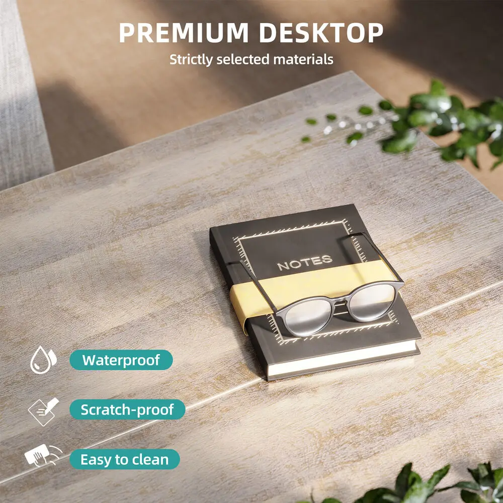 Ultym Square Coffee Table Wood Center Table w/ Half Open Storage Compartment