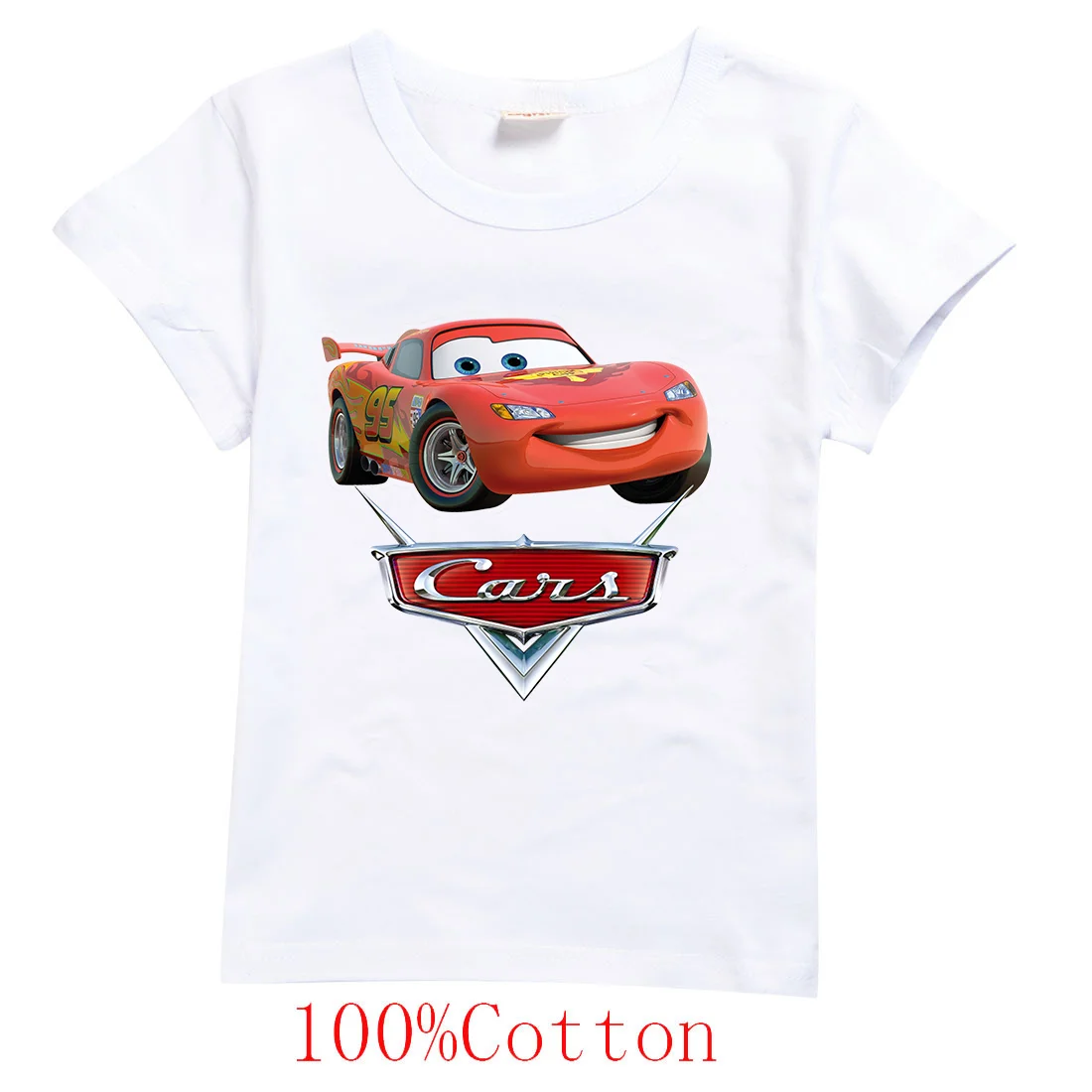 Disney Pixar Cars Lightning McQueen Boys Girls Teenager Outfits Tee Shirt  Kids Clothes T Shirts Children Cartoons Casual Tops