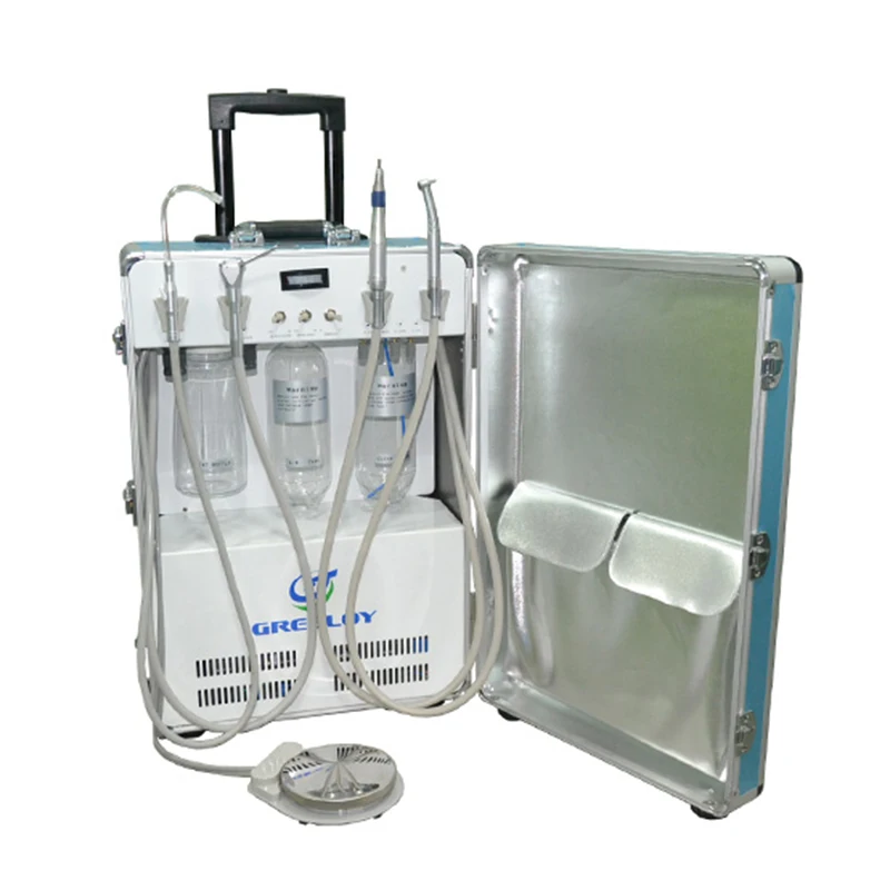 Gu-P204 Portable Dental Unit with Silent Oil Free Air Compressor