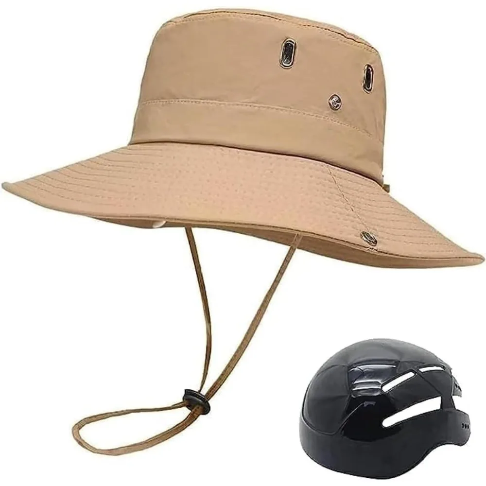 

Cycling Helmet for Unisex Adults Bucket Hats with Bike Helmet Fashion Breathable Sunscreen Head Protection Bicycle Helmet Hats W