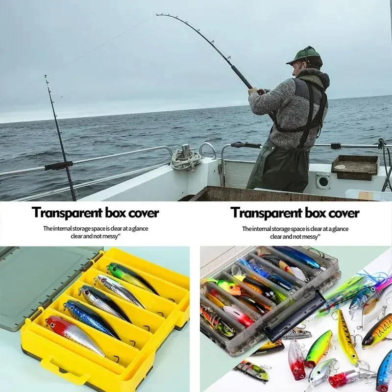12 Compartments Fishing Box Outdoor Portable Double Sided Lure Bait Organization Multi Functional High Quality Fishing Tool Box