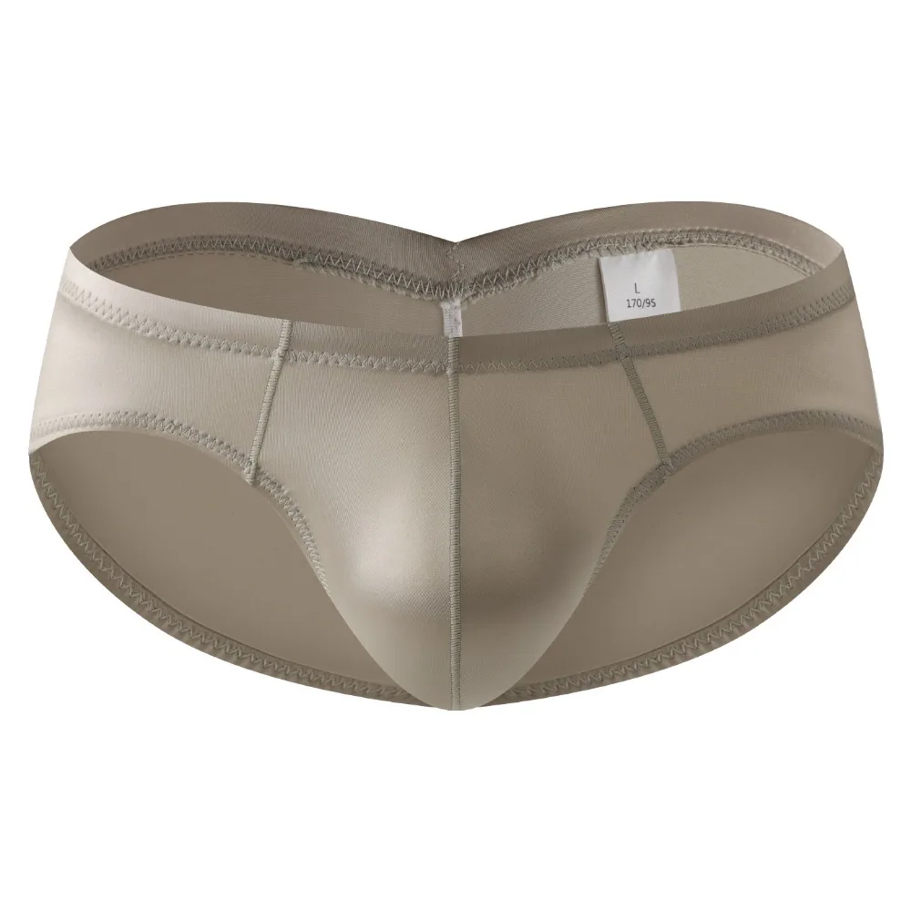 Luxury Low Waist Male Underwear Glossy Shiny Ice Silk Satin Silk Briefs Lingerie Bulge Pouch Men's Triangle Panties Youth