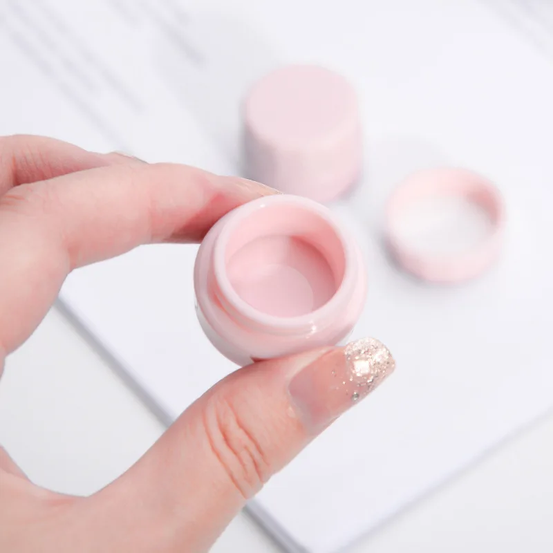 

10PCS Empty 3/5g Travel Small Colorful Covers Clear Plastic Cosmetic Pot Jars with Lids for Face Cream Lip Balm Containers