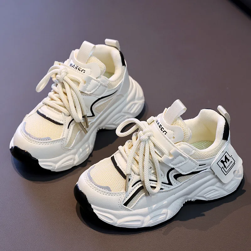 

2025 Child Sneakers Mesh Splicing Kids Girl's Shoes Spring Girl Boy Platform Casual Shoe Hook Loop Children's Trainers for 27-37