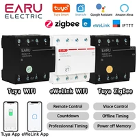 Disyuntor inteligente 3P + N Tuya eWeLink WiFi ZigBee, temporizador MCB, interruptor de relé, Control remoto por voz para asistente de Google Home Alexa