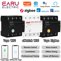3P+N Tuya eWeLink WiFi ZigBee Smart Circuit Breaker  MCB Timer Relay Switch Voice Remote Control for Alexa Google Home Assistant