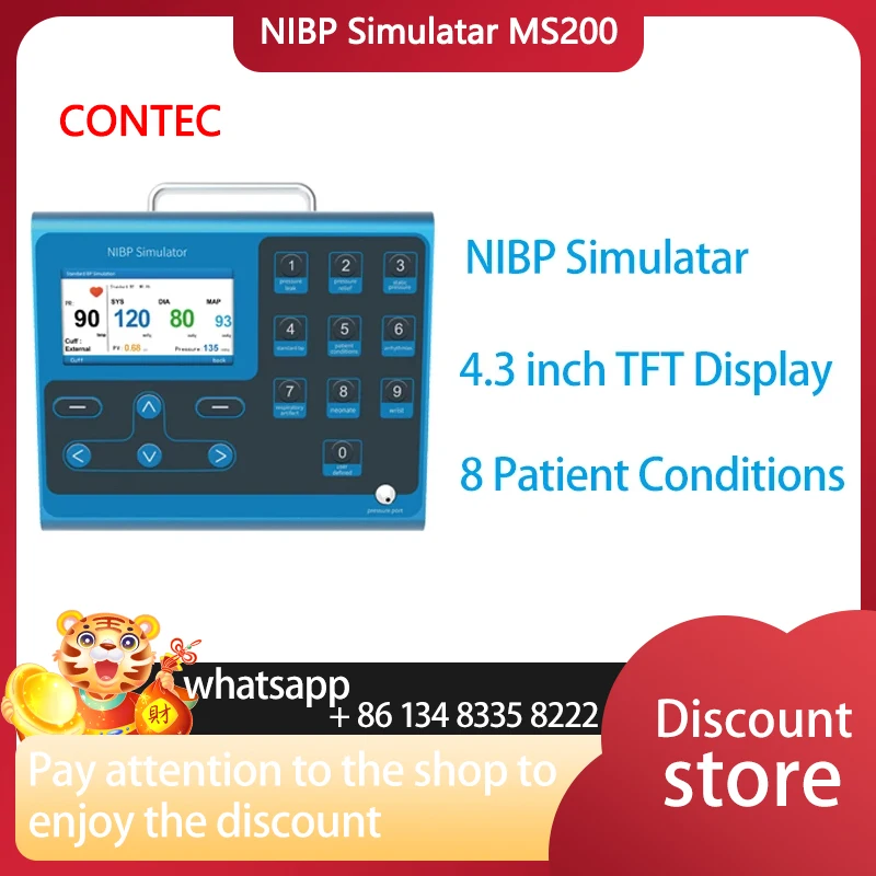 CONTEC MS100 MS200 MS400 SPO2 PR NIBP ECG IBP TEMP Simulator Biomedical Non-Invasive Simulation Simulate Machine