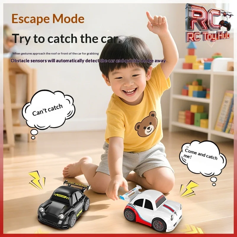 Mini Rc Car Gesture Control Auto Follow Intelligent Sensor Hand Induction Drift Stunt Vehicle Creative Led Light Cool Gift Kids