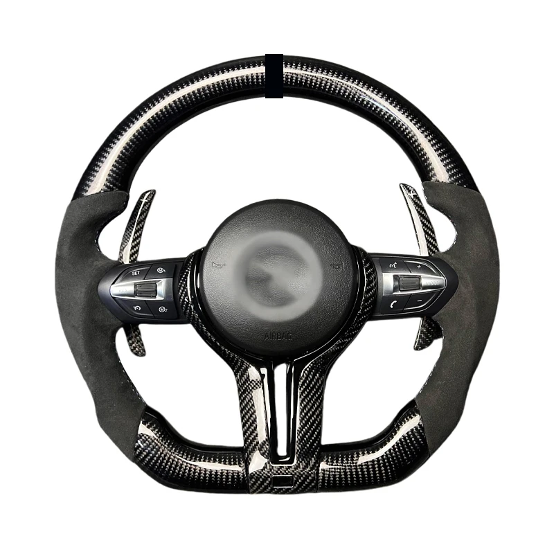 Carbon Fiber Car Steering Wheel Modification for BMW M M3 M5 F11 F12 F13 F30 F34 F01 F02 F06 F07 F10 F82 F91 E90 E91 E93