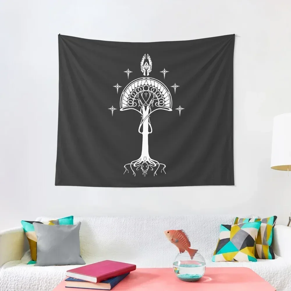 

Sigil of the united kingdom of arnor and gondor (gondorian black variant) classic Tapestry Carpet On The Wall Tapestry