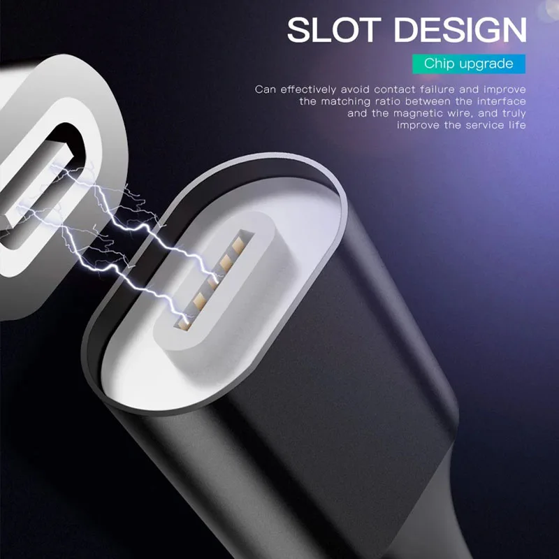 Magnetyczny kabel USB-C 3A do szybkiego ładowania i transmisji danych Micro USB do Samsung Xiaomi HUAWEI, magnetyczna ładowarka USB-C, kabel USB do telefonu komórkowego — zdjęcie produktu 2
