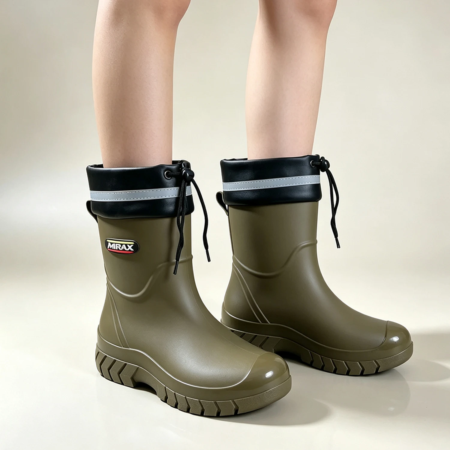 Modische, leichte, wasserdichte und rutschfeste Damen-Regenschuhe für Outdoor-Aktivitäten – Detail 2