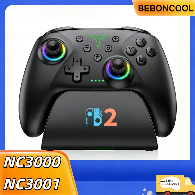 

Беспроводной контроллер BEBONCOOL NC3000/30001 Switch2 | Джойстик с эффектом Холла - совместим с Switch/OLED/Lite для киберспортивных игр
