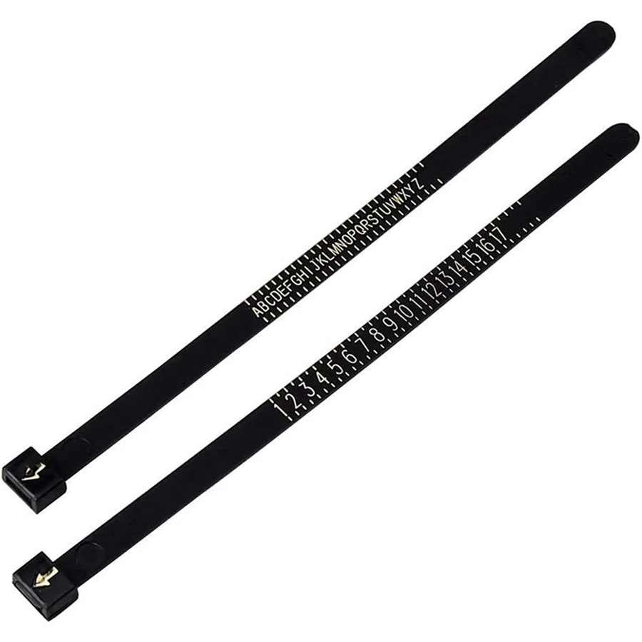 ABIY-2 American English Ring Size Tischanzug, Fingermessband, verwendet für die Schmuckmessung, geeignet für Damen