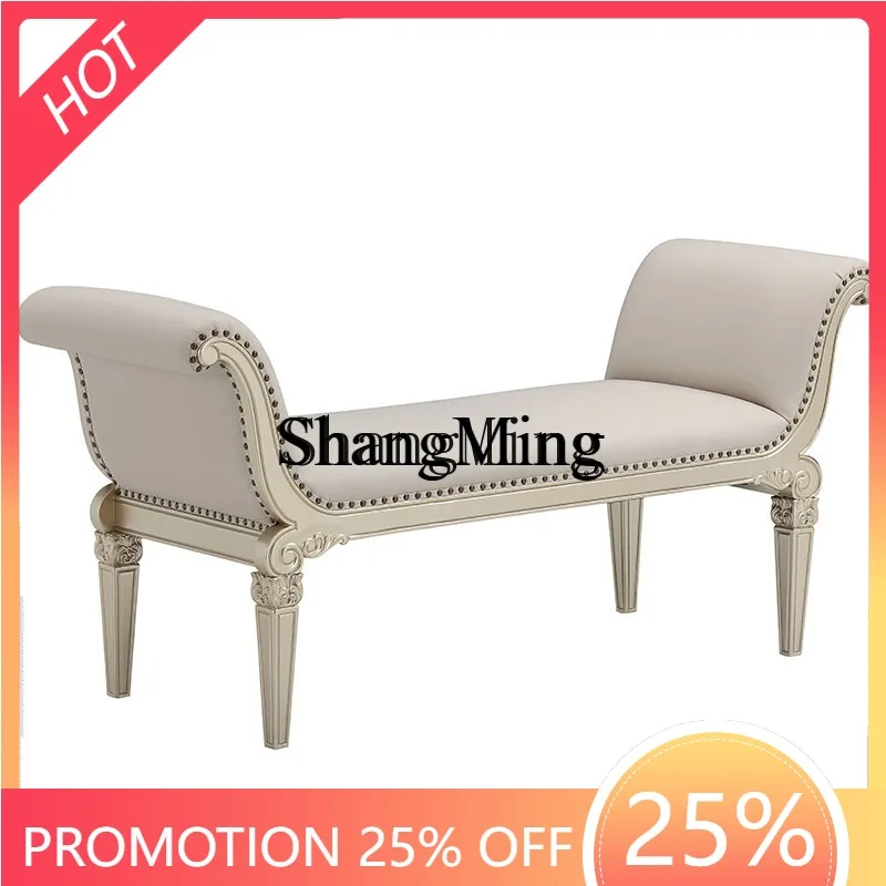 

ZYY exquisite senior bedroom, chaise longue, horn bed foot stool, living room balcony, living room, bay window, bedside bench