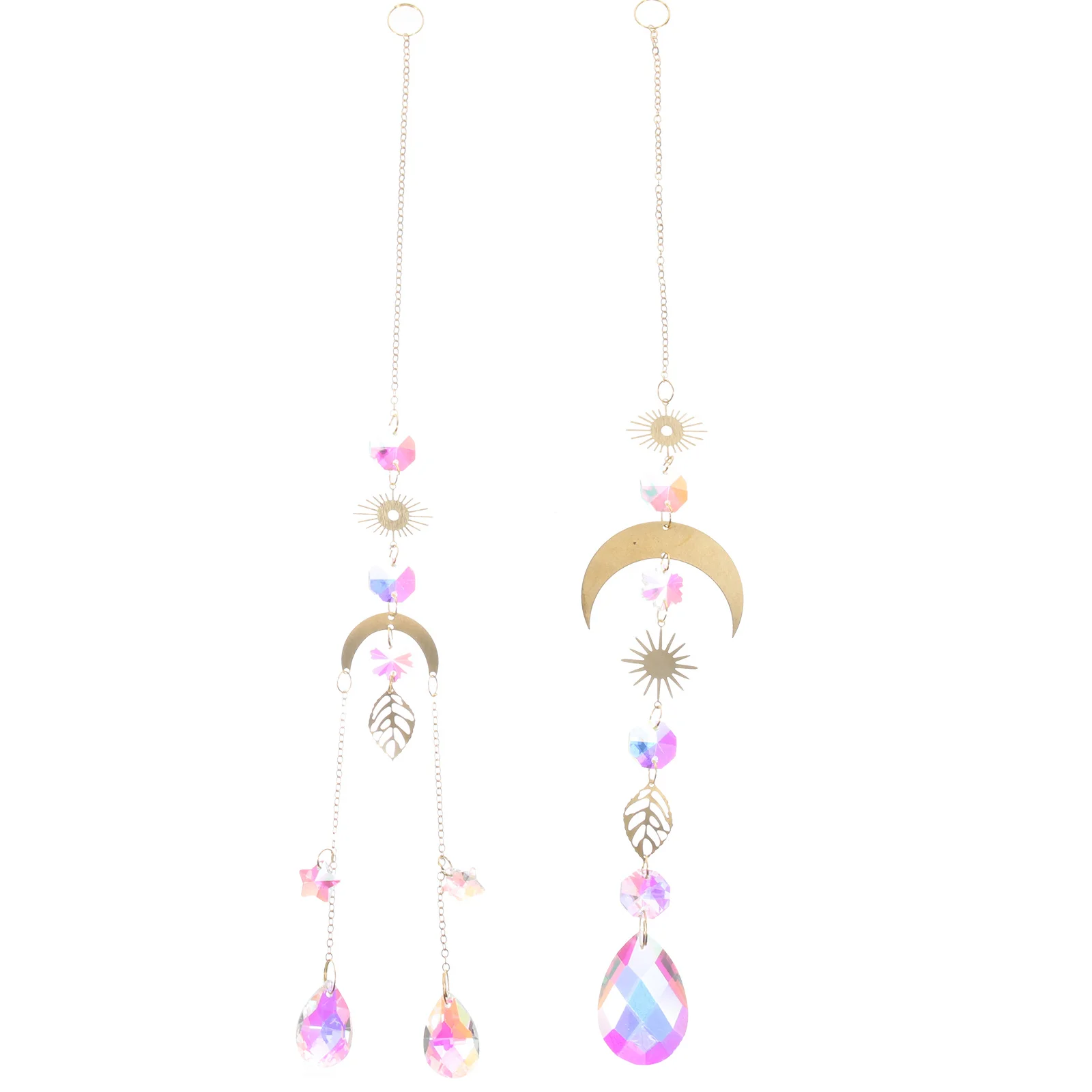 

2Pcs Crystal Hanging Sun Catcher Ornaments Window Decoration Pendants for Garden Home Crystal Hanging Sun Catcher for Window