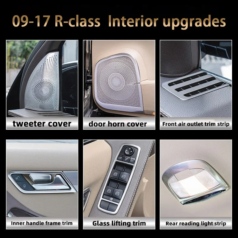 Car Speaker Cover Center Storage Panel Air Outlet Frame Door Horn For Mercedes Benz R Class MPV W251 R280 R300 R320 R350 R400