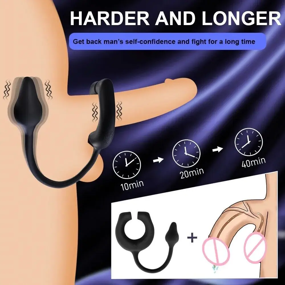 Electric Penis Stretcher Enhanced Ball Rolling Ring Delayed Male Massage Remote Control Stimulation of Prostate Adult Sexual Toy