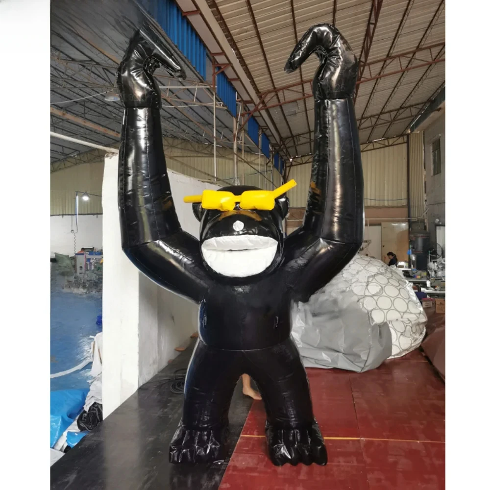 

Kong Gorilla Inflatable King Dropship 3mH PVC Black Giant Inflatable Gorilla for Outdoor Advertising Campaigns