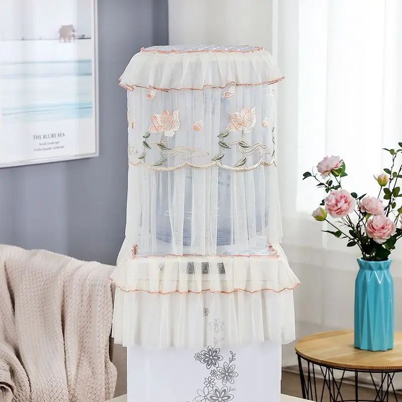 Lace Fabric Water Dispenser Cover Dust Proof Modern Simple Home Living Room Water Dispenser Bottle  Cover Two Piece Set