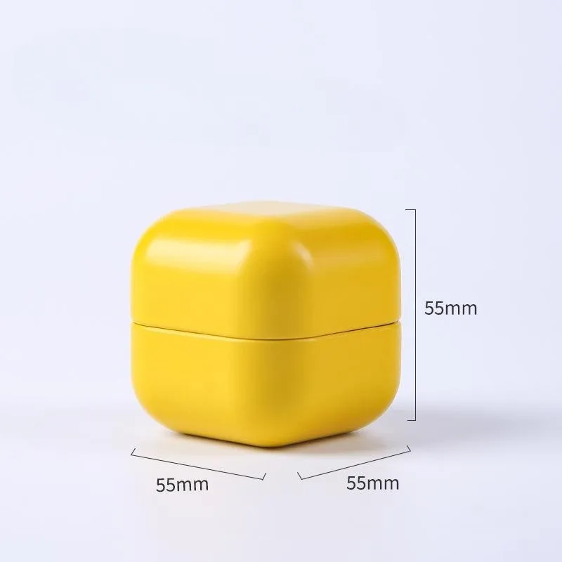 Tea Caddy Tinplate Household Sealed Tea Packaging Box Portable Japanese Style Solid Color Tea Round Small Tin Containers