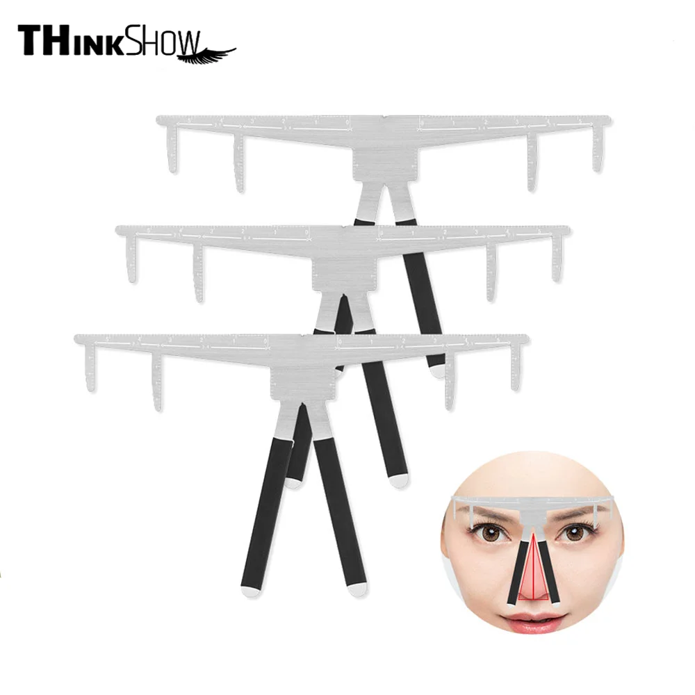 

New Microblading Eyebrow Tattoo Stencil Sticker Ruler for Permanent Makeup Eyebrow Shaper Template Measure Guide Tool