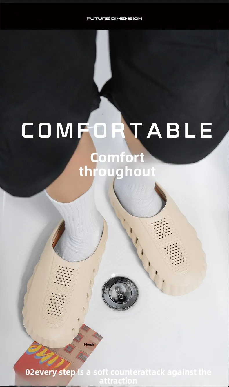 2026 Beliebte Baotou-Sandalen für Damen und Herren im Sommer, Dickbesohlte Massagepartikel, Sport-Lochschuhe, Outdoor-Strandsandalen – Detail 4