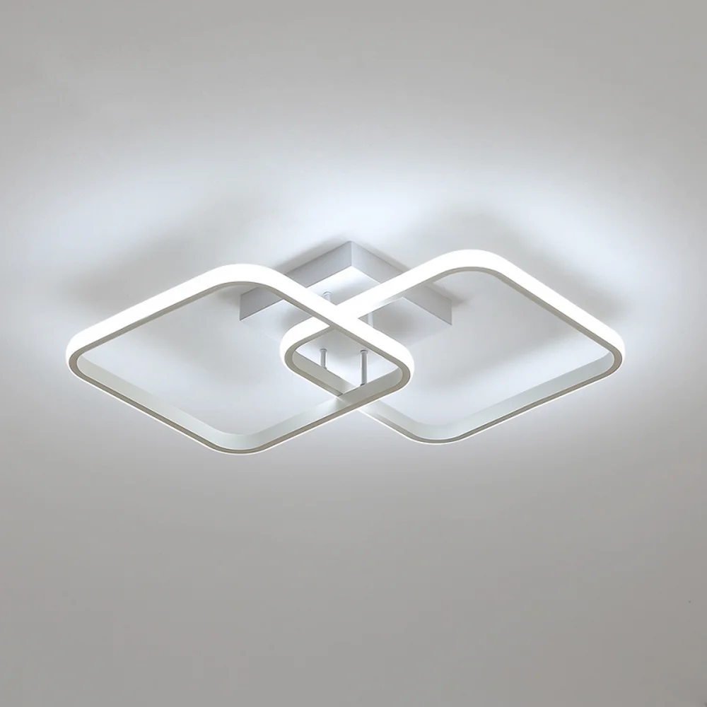 Moderne quadratische Deckenleuchte, LED-Kronleuchter, 42 W Acryl-Deckenleuchte für Küche, Esszimmer, Wohnzimmer, Studio, Büro, 6500 K