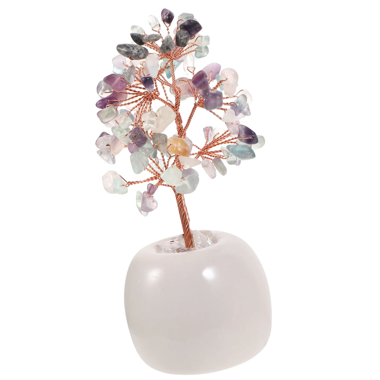 

Crystal Tree Bonsai Potted Decor For Desktop Home Office Tabletop Ornament Living Room Decoration Health Care Gift