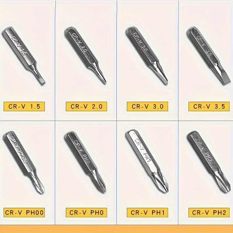 8-in-1-Schraubendreherstift aus Aluminiumlegierung – austauschbare Bits für einfache Reparaturen und Demontage – Detail 15