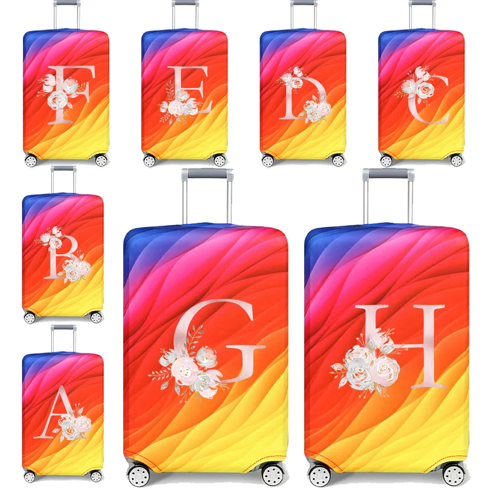 Capa Protetora de Bagagem em Tecido Elástico Série Flor Rosa para Malas de 18-32 Polegadas, Capa para Carrinho, Acessórios de Viagem