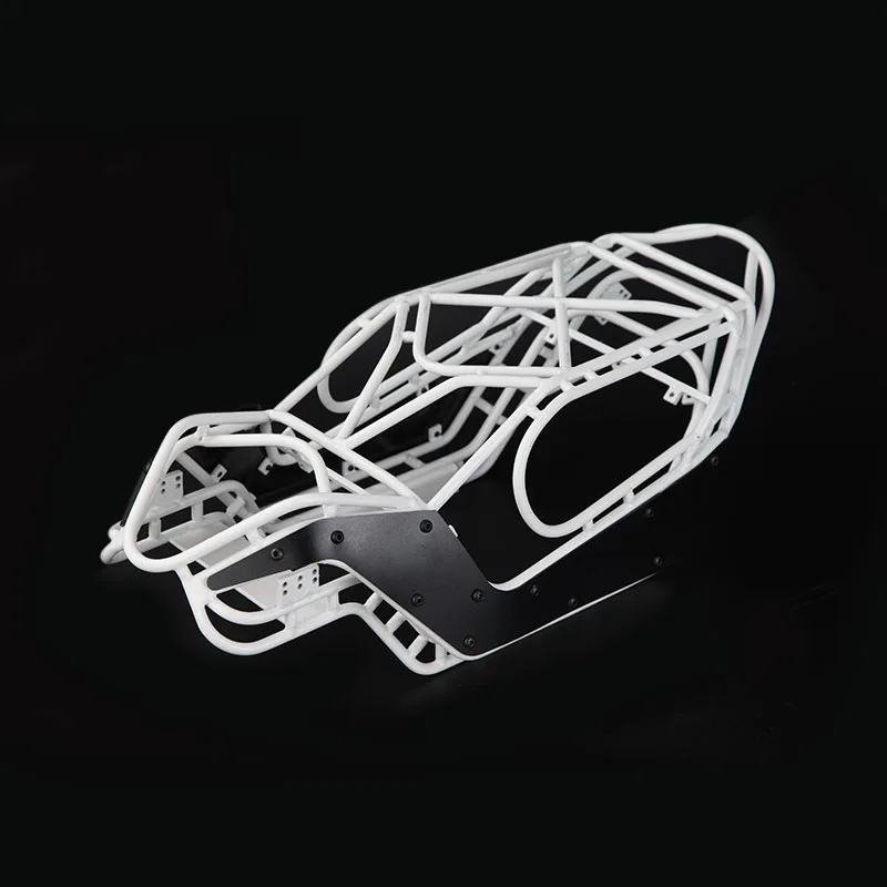 Red Flame Simulated Metal Pipe Frame Ghost Hollow Steel Pipe for 1/10 RC Crawler Car AXIAL 90018 90031 90045 90048 90053 Chassis