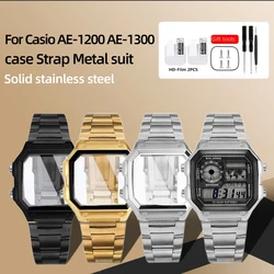 Mod Kit AE1200 For Casio AE-1200 AE-1300 Stainless Steel Bracelet Silver Black Gold black case bezel Strap AE1200 Watch Parts