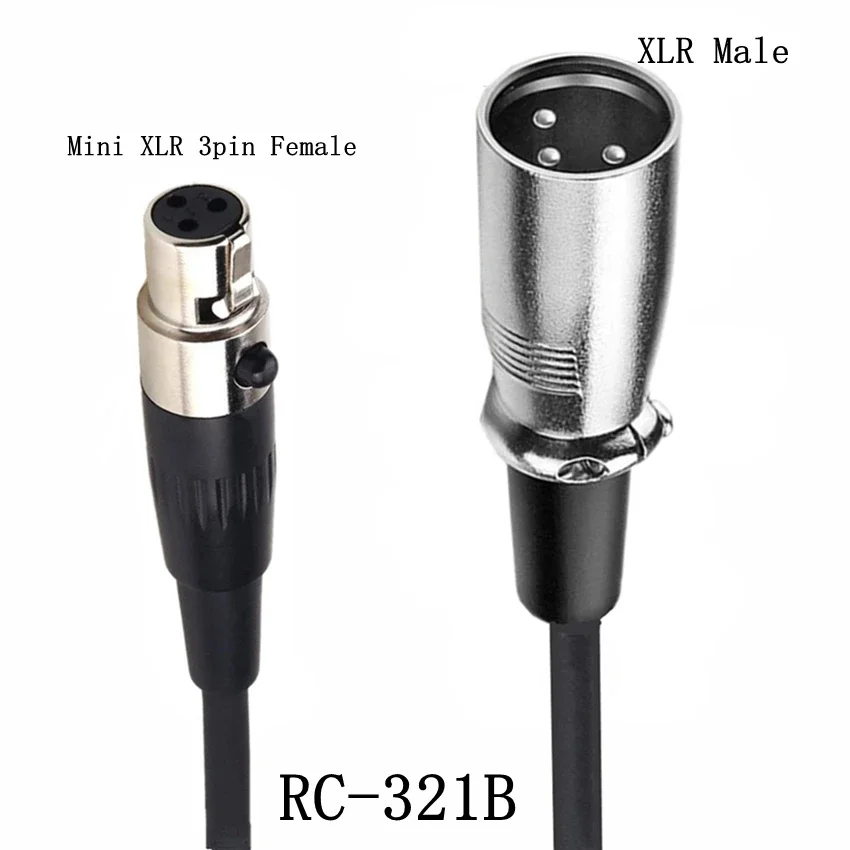 0.5M 1.5M Mini XLR 3pin Male to XLR 3pin Female Cable for Blackmagic Pocket Cinema 4k Camera Microphone Interface Audio Cable