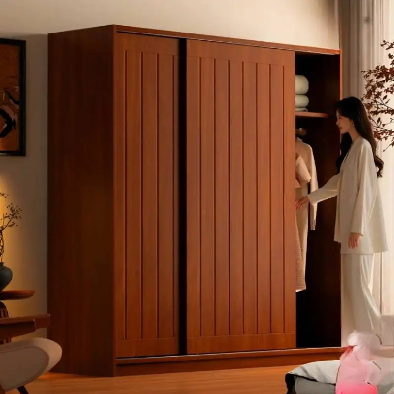 

Vintage Partition Wardrobe Sliding Doors Square Corner Modern Wooden Wardrobe Storage Cabinets Mueble Organizador Furniture