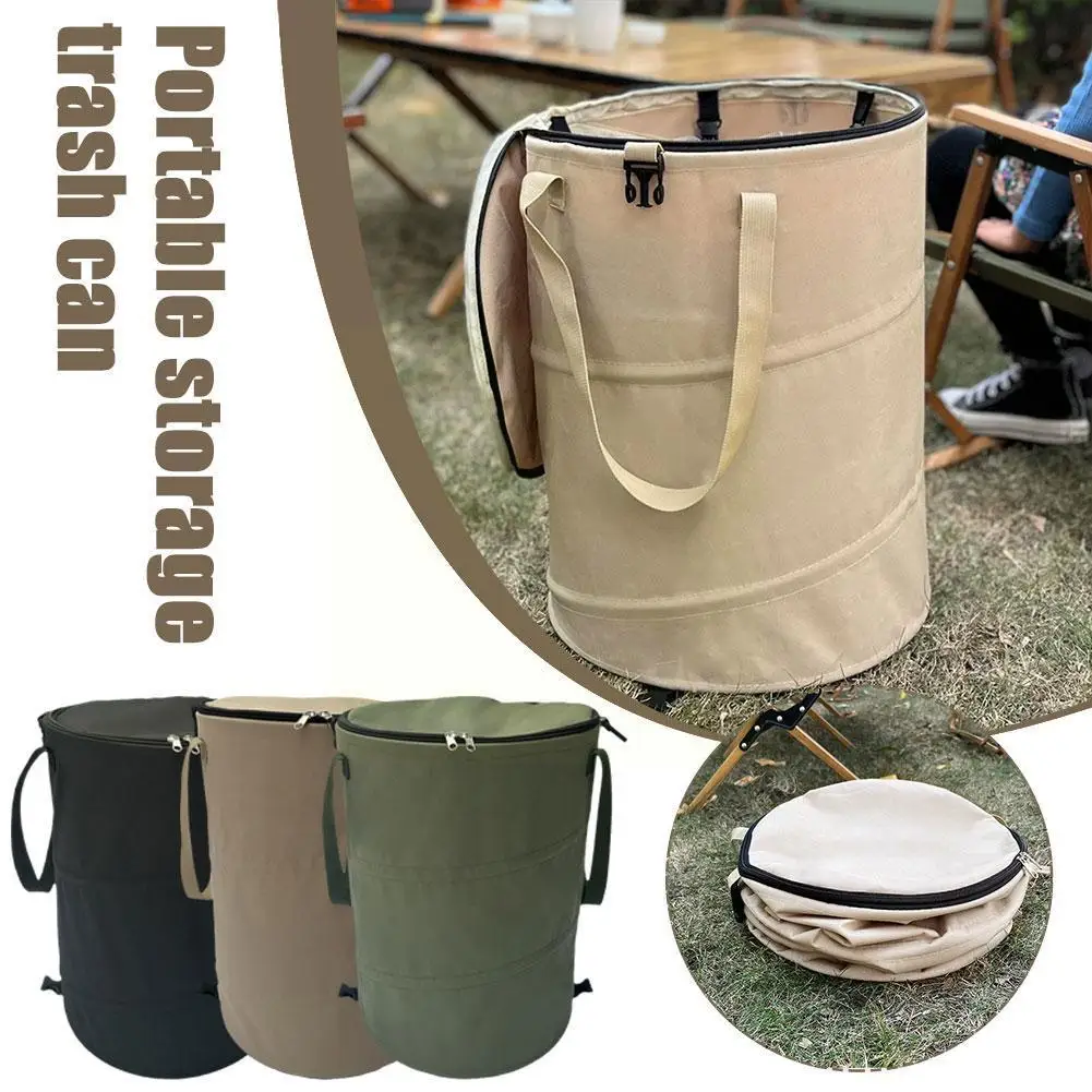 New Garden Folding Trash Can Garden Storage Fallen Can Capacity Weed Storage Large Outdoor Trash Cloth Bags Leaves Oxford H0B3