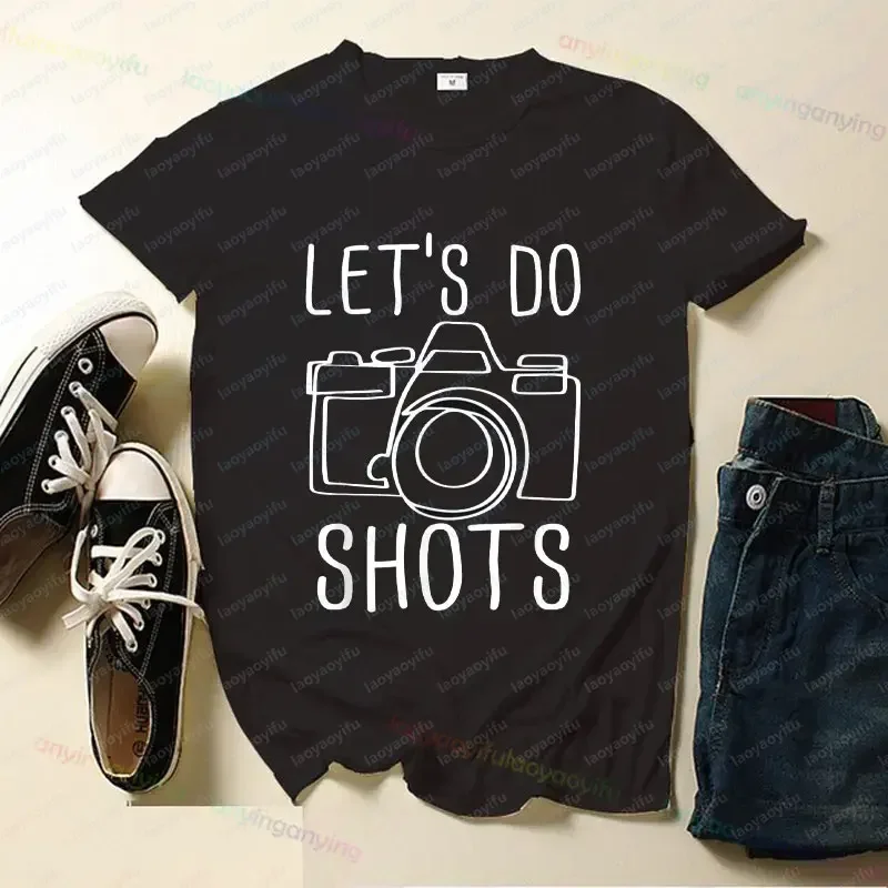 Cool Photography Art for Men Women Photographer Camera Lover Tshirt Printed T-shirt Top Graphic Tee Outdoor Clothing Short-sleev