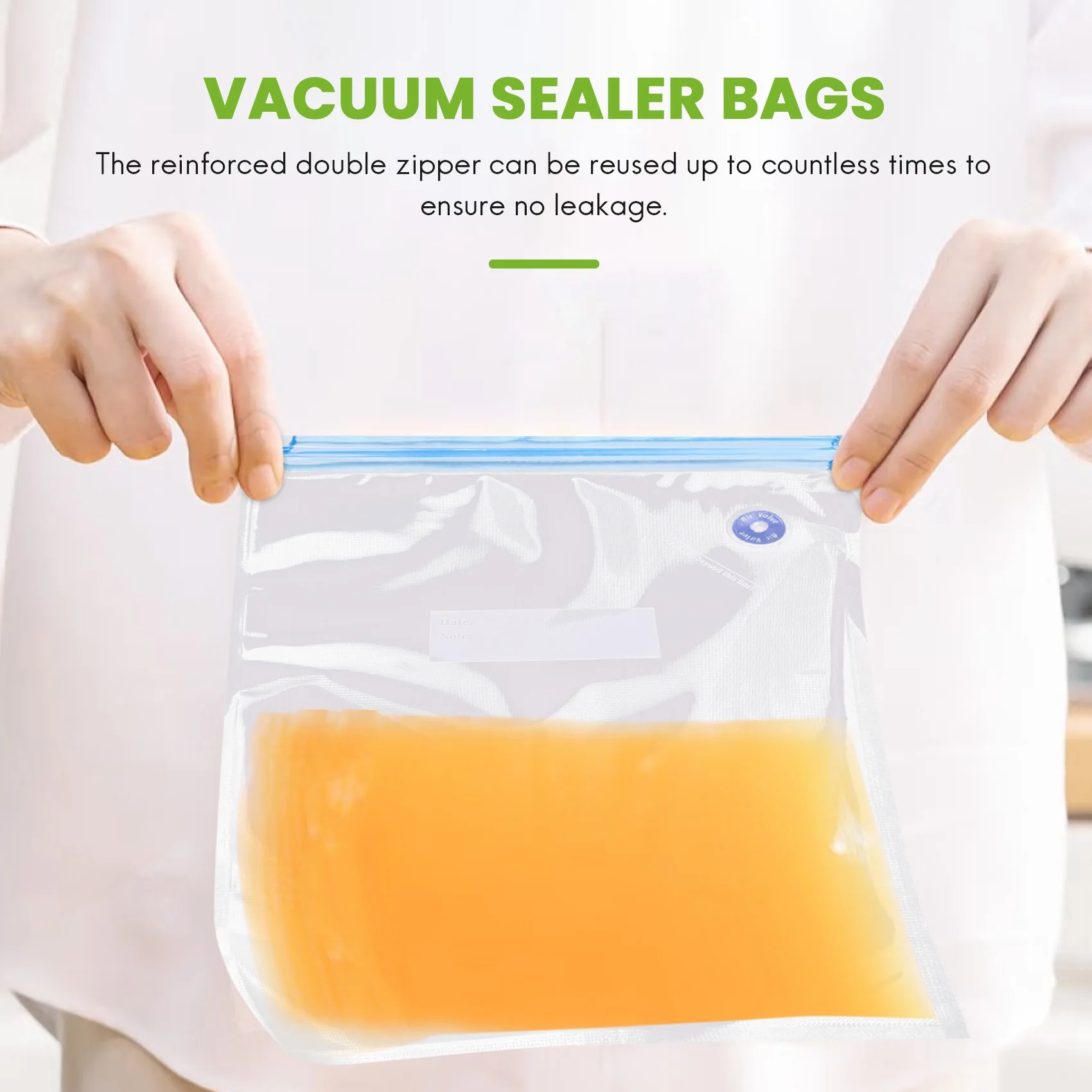 

Highly Recommended.10 Vacuum Sealed Bags with 1 Hand Pump, 2 Sealing Clips and 4 Clips