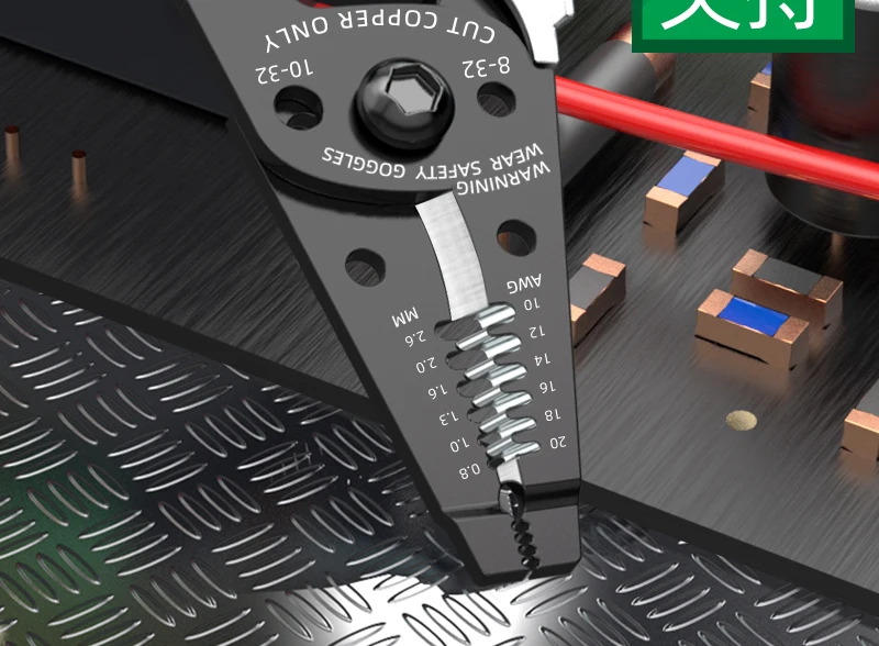 LAOA 3-in-1-Abisolierzange mit Benting-Griff, Multifunktions-Elektriker, Kabelschneideanschluss, Crimpen, Wickeldraht, Handwerkzeug – Detail 6