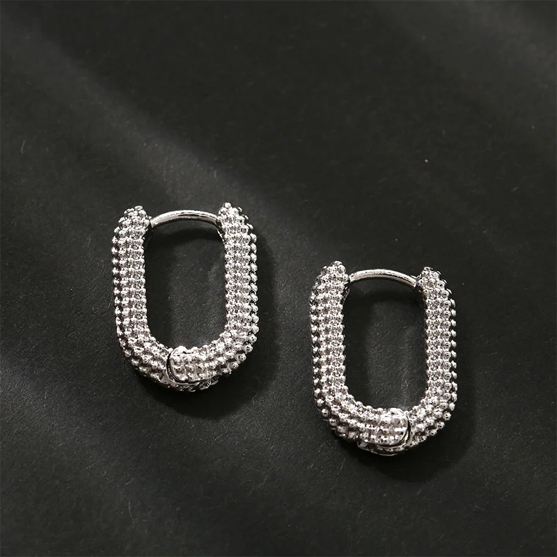 Vintage Metal Geometry Hoop Earrings Fashion New Design Minimalist Earrings for Women Simple Fashion Party Jewelry Gift 2024