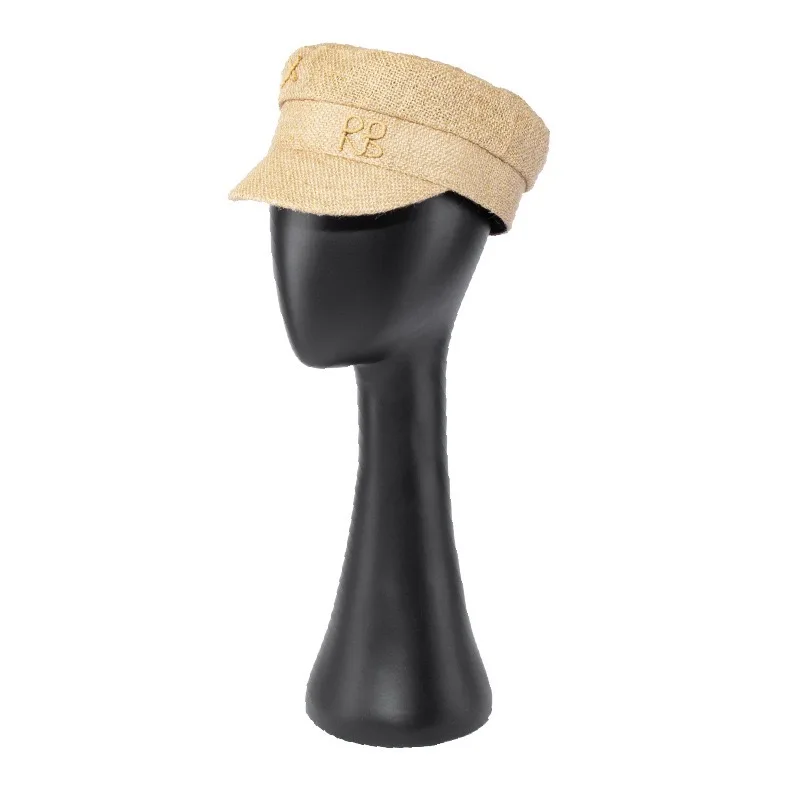 Neue Sommer Hüte Frauen Mode Baskenmütze RB Brief Militär Hut Lässig Reise Stroh Flache Top Hut Designer Große Größe Baseball Kappe – Detail 10
