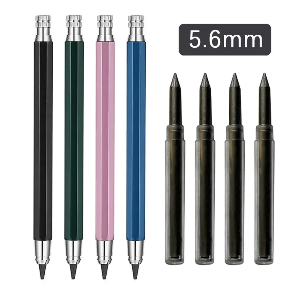 

5.6mm Metal Mechanical Pen 2B/4B/6B/8B Pencil Refill Art Painting Drawing Writing Tool Sketch Comics Automatic Pencil Stationery