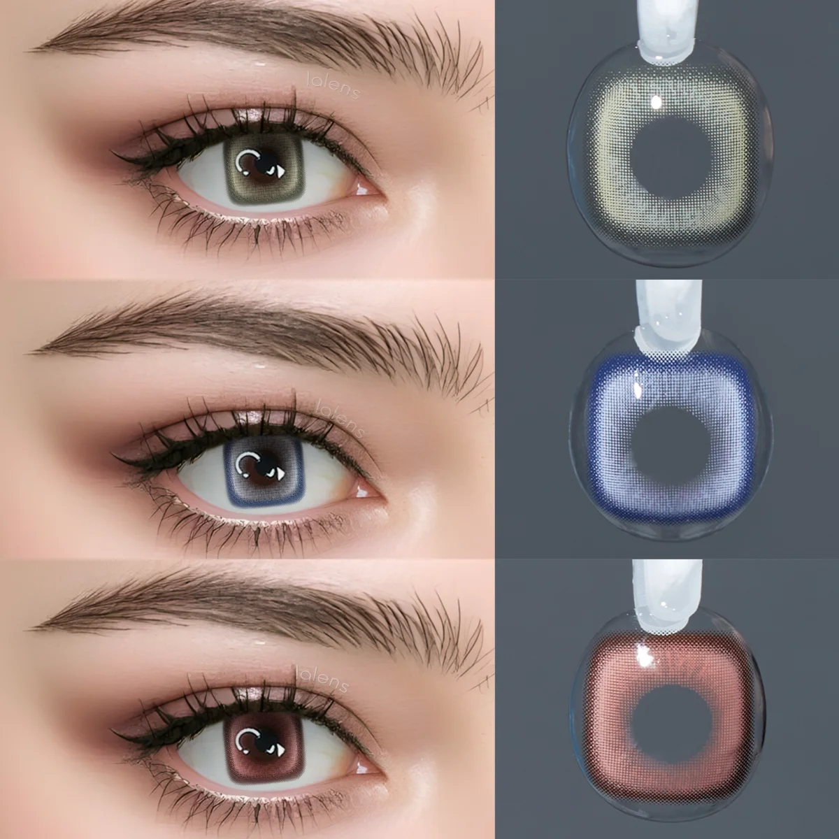 VISUASHOW 6-Monats-Farblinsen für Kurzsichtigkeit, Stärke -1,00~-8,00, Pussy Control Graue Weiche Kontaktlinsen, Cosplay Augen-Make-up Kosmetik