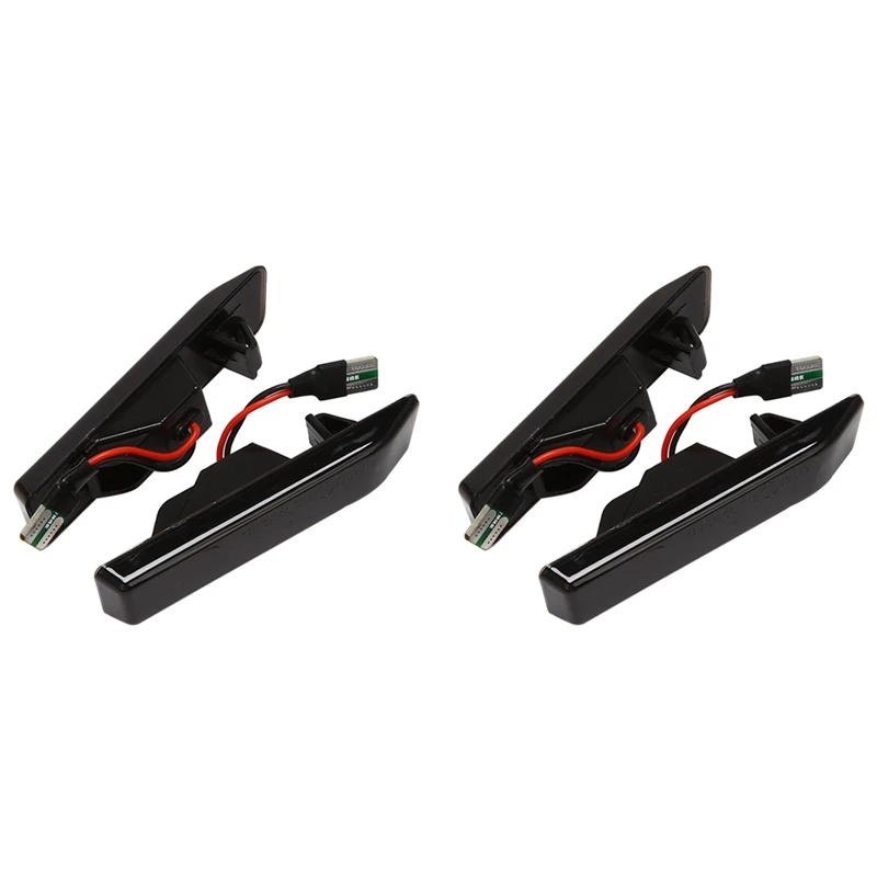 2X Car Dynamic Fender Turn Signal LED Light Side Marker Sequential Lamp For BMW X5 E53 2000-2005 E36 1997 Smoked Black