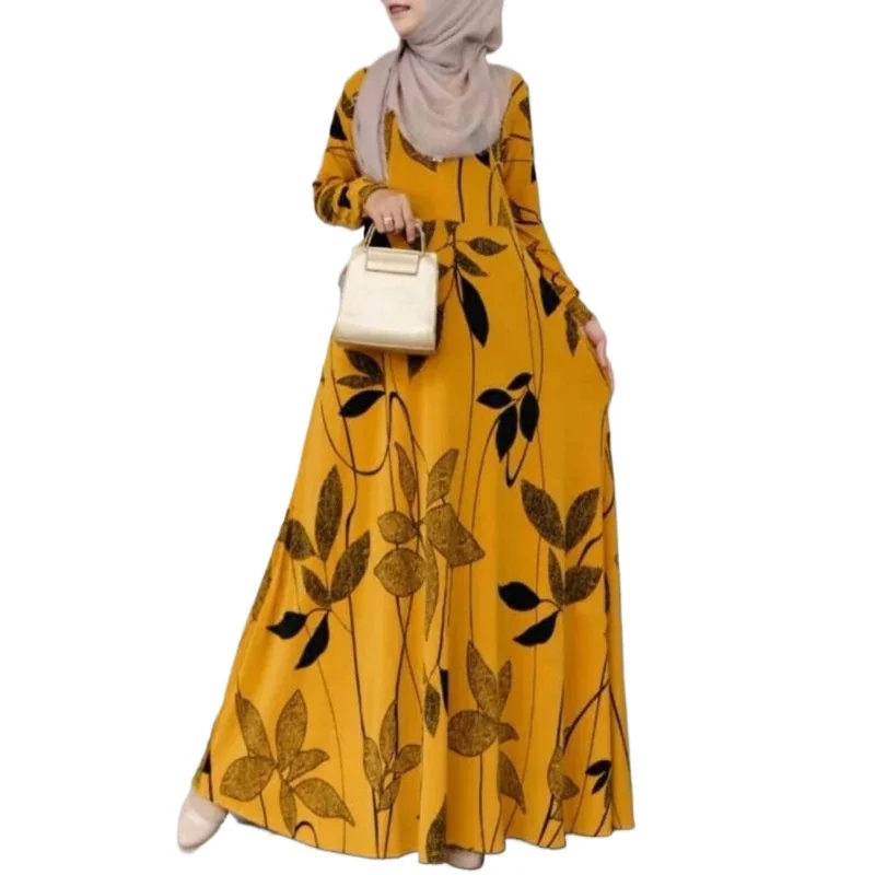 

Women's floral print long sleeved bohemian robe, women's holiday sun dress, daily outfit