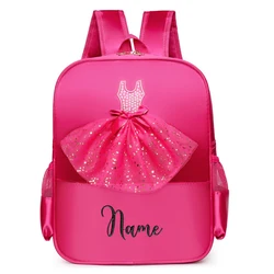 Personalized Dance Bag New Children's Shoulder Dance Backpack Ballet Schoolbag Girls' Princess Dancing Bag Can Embroidery Name