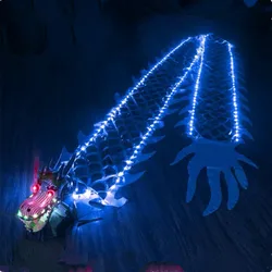 Lighting Chinese Dance Dragon Set Outdoor Fitness Stage Performance Ribbons Props New Year Gift Funny Wu Long Toys 3/5/8/10m