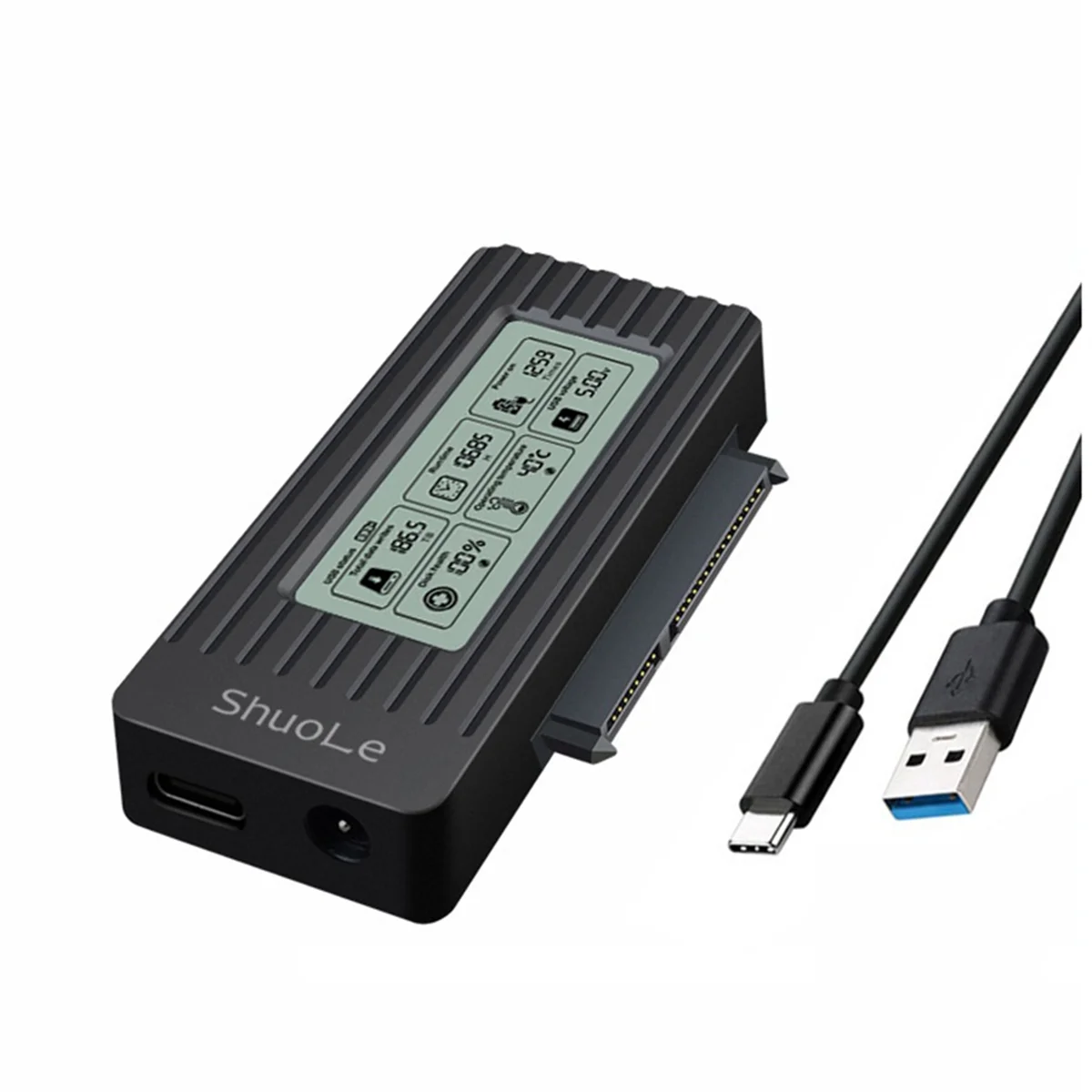 AA97 ShuoLe USB 3.1 Hard Drive Case 2.5/3.5-Inch Hard Drive Adapter Intelligent Digital Display Easy Drive Cable