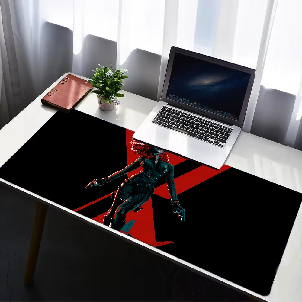 

B-Black Widow Mousepad Mouse Pad Laptop Gaming Accessories Mousepad Large Desk Mat Computer Gamer Keyboard Rug Carpet